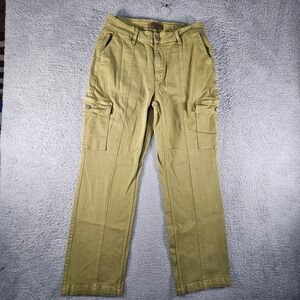 Judy Blue Matcha High Rise Cargo Jeans Womens 14W Green Preppy Gorpcore Outdoors